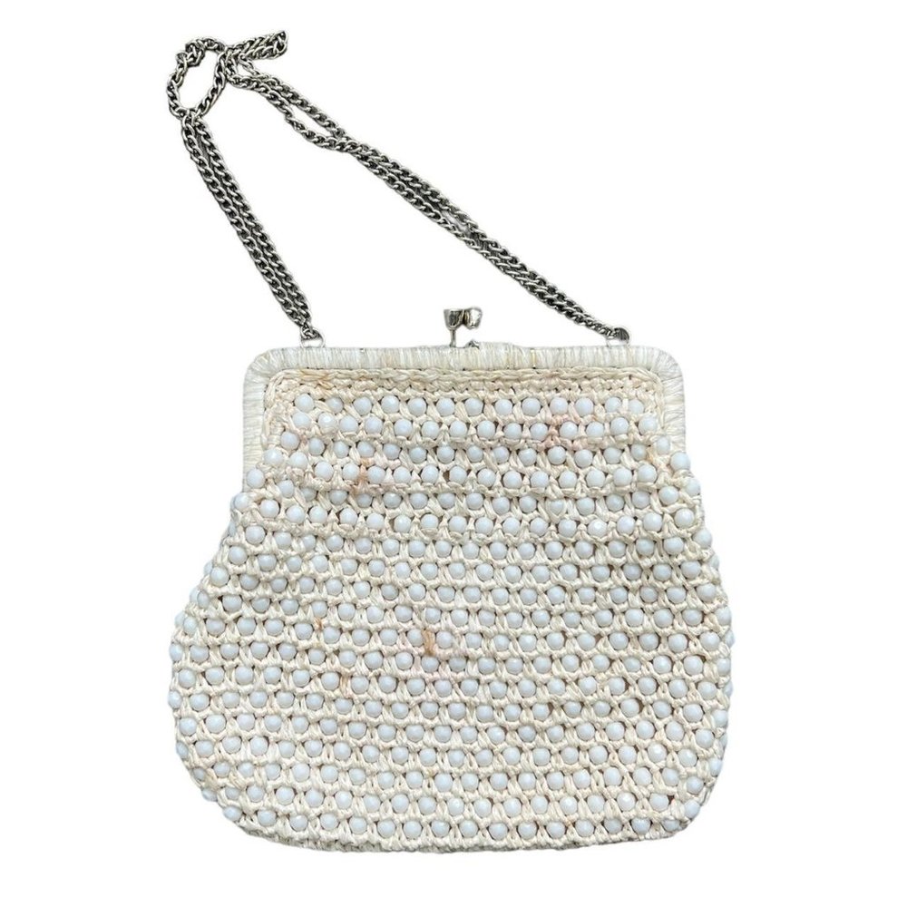 Gorgeous vintage beaded snap closure purse